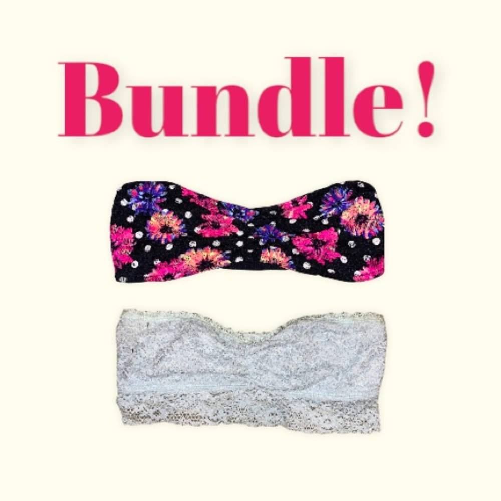 🛍 Bundle 🛍 / 2 bandeau baralettes / floral & baby blue / BARELY WORN
